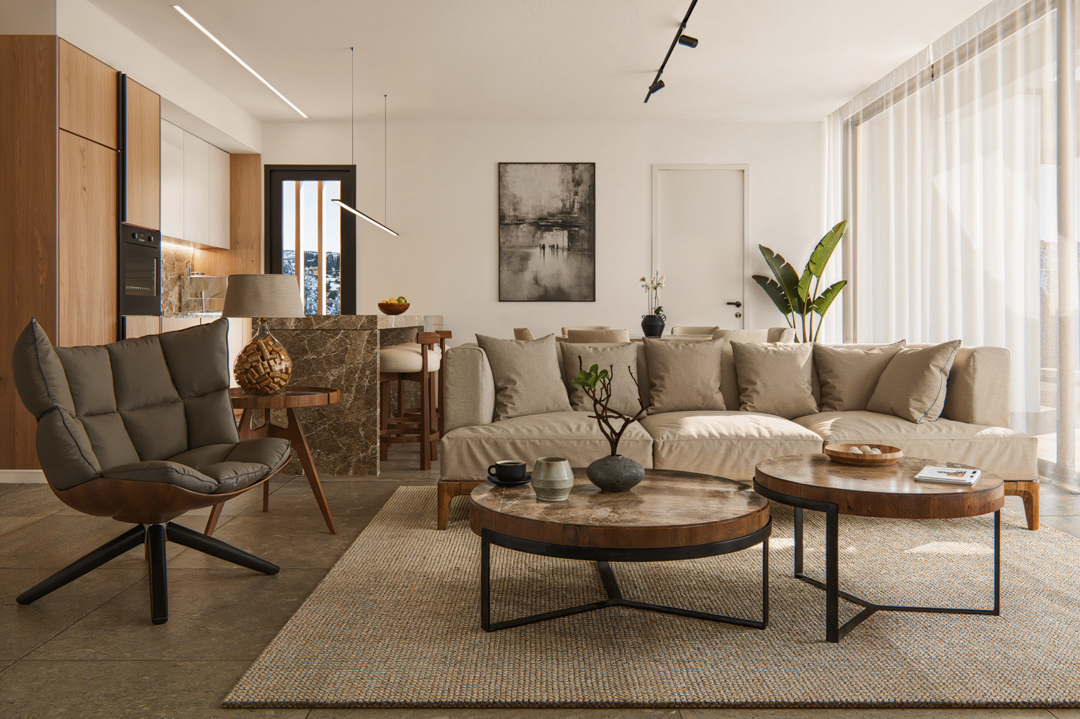 Living room interior at Palmera Gardens