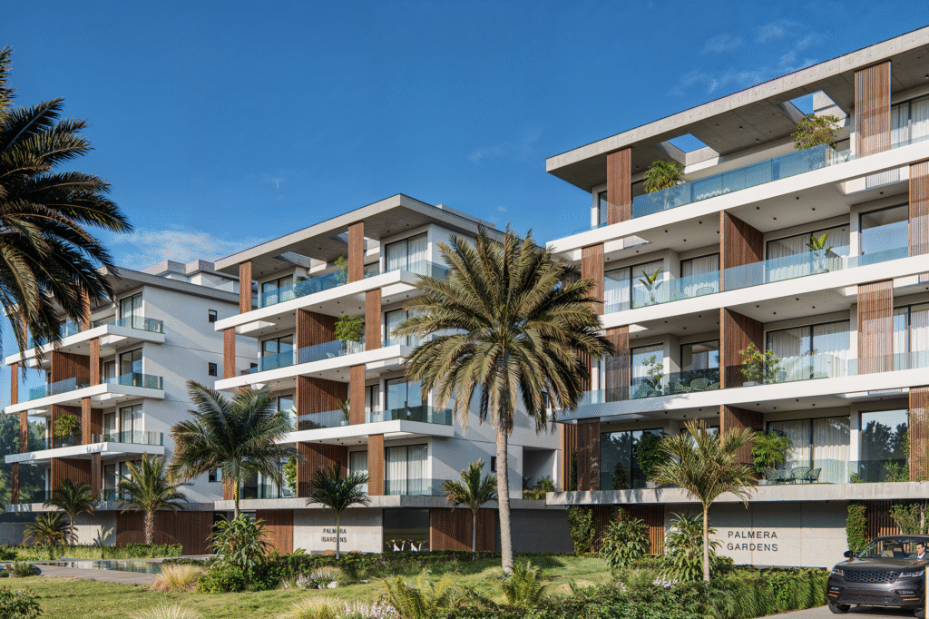 Palmera Gardens residential buildings and landscaped gardens in Kato Polemidia